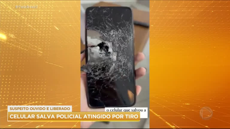 Vídeo: Celular salva policial atingido por tiro em tentativa de roubo no Paraná