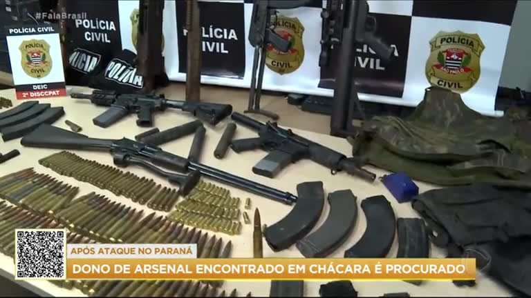 Vídeo: Polícia localiza chácara com arsenal usado em ataque a transportadora de valores no Paraná