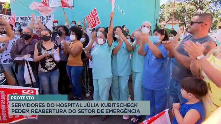 Vídeo: Funcionários protestam contra fechamento de emergência em hospital de BH