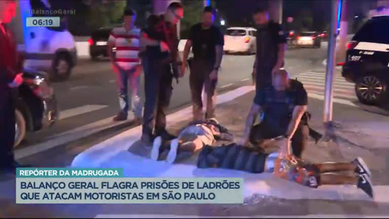 Vídeo: Balanço Geral flagra polícia prendendo ladrões no trânsito de SP
