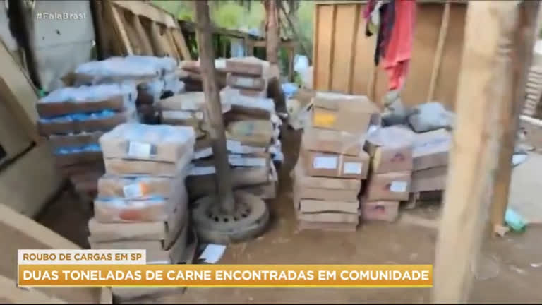 Vídeo: Polícia apreende duas toneladas de carne roubada em comunidade de SP