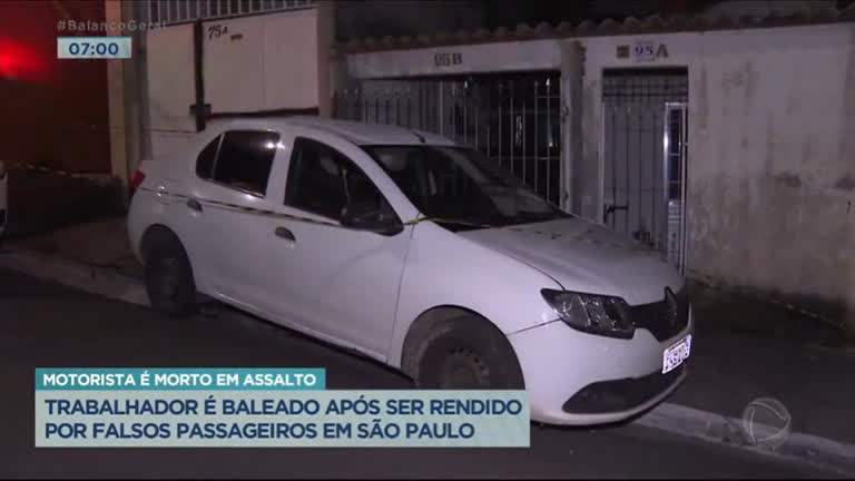 Vídeo: Motorista de aplicativo é baleado e morto por assaltantes em São Paulo