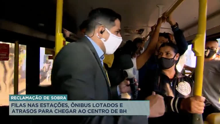 Vídeo: Repórteres pegam ônibus lotados e mostram sofrimento dos passageiros de BH