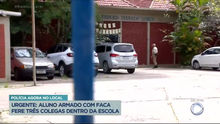 Vídeo: Aluno armado com faca fere três colegas em escola no Rio de Janeiro