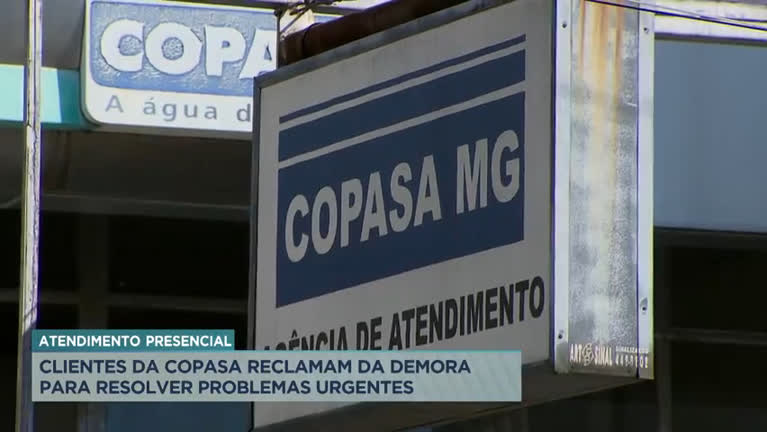 Vídeo: Clientes da Copasa reclamam de demora no atendimento