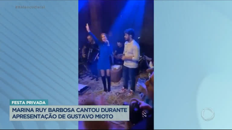 Vídeo: Marina Ruy Barbosa canta durante apresentação de Gustavo Mioto