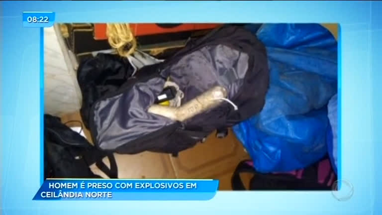 Vídeo: Homem é preso com explosivos em Ceilândia Norte