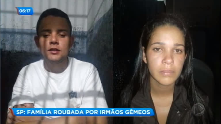 Vídeo: Família é assaltada por irmãos gêmeos