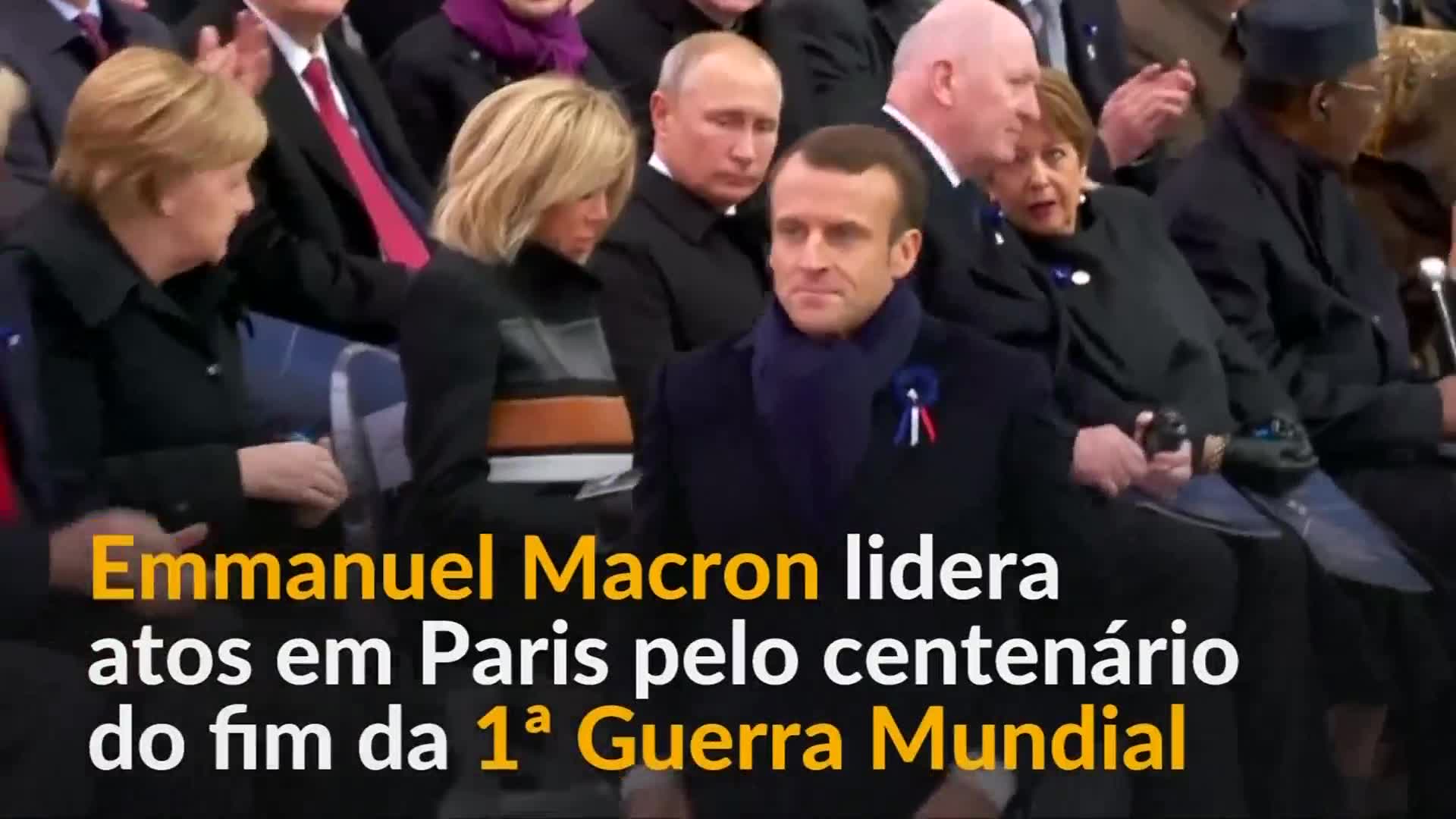 Vídeo: Macron comanda atos pelo centenário do fim da 1ª Guerra