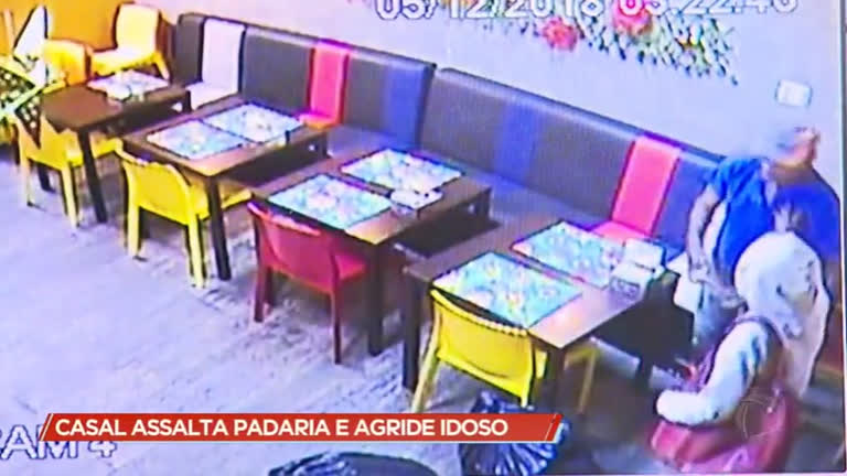 Vídeo: Casal assalta padaria no bairro Jaraguá, em BH