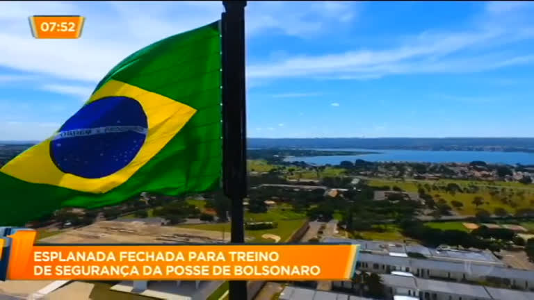 Vídeo: Esplanada é bloqueada para treino de segurança da posse de Jair Bolsonaro