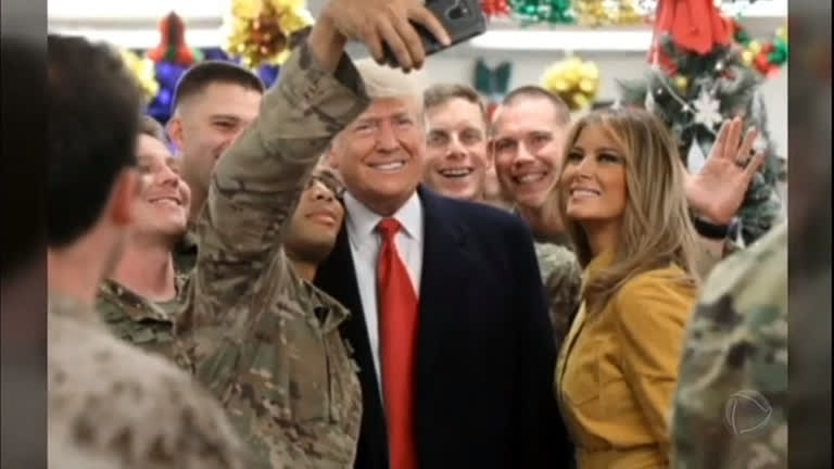 Vídeo: Donald Trump faz visita surpresa às tropas americanas no Iraque